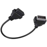 Diagnostic Cable, 14 Pin to 16 Pin OBD2 Adapter Connector Diagnostic Cable for Nissan, Plastic + Metal material, Black Color In Australia - Darrahopens