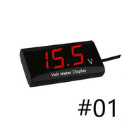 12V SPEC Digital LED Display Voltmeter Car Motorcycle Voltage Panel Meter Red, Zinc Alloy + Metal material, Black/Blue Color Options In Australia - Darrahopens