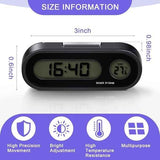 2-in-1 Digital Car Clock with Thermometer compatible with Dashboard, Pack, automotive replacement use, vehicle maintenance accessory, Blue Color In Australia - Darrahopens