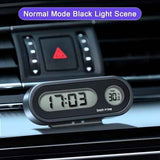 2-in-1 Digital Car Clock with Thermometer compatible with Dashboard, Pack, automotive replacement use, vehicle maintenance accessory, Blue Color In Australia - Darrahopens