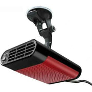 Car defroster windshield demister 12V car heater 360 degree rotatable 150W portable car fan with suction cup mount, Plastic material, Black Color In Australia - Darrahopens