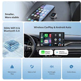 Ottocast Mini Cube Wireless CarPlay Adapter Android Auto Car Connection Box CP88-M, Aluminum Alloy material, wireless audio upgrade In Australia - Darrahopens