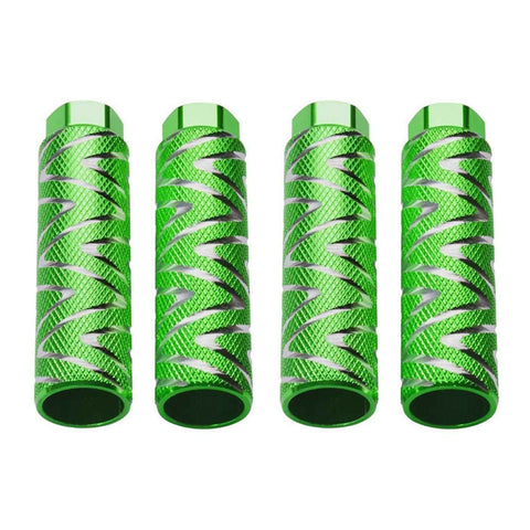 4 pcs Aluminum Alloy Bike Pegs Bmx Pedals Fit 3/8 Inch Axles Bicycle Back Pedals, automotive replacement use, Green Color In Australia - Darrahopens