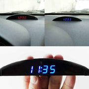 12V Digital LED Alarm Car Clock Voltmeter Thermometer, Plastic material, automotive replacement use, vehicle maintenance accessory, Blue Color In Australia - Darrahopens