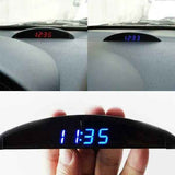 12V Digital LED Alarm Car Clock Voltmeter Thermometer, Plastic material, automotive replacement use, vehicle maintenance accessory, Blue Color In Australia - Darrahopens