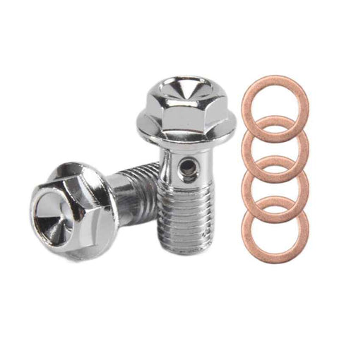 Motorcycle Stainless Steel M10 X 1.25 Banjo Bolts Brake Master Cylinder Screw Hose Hydraulic Clutch Caliper Bolt, Stainless Steel + Copper material In Australia - Darrahopens