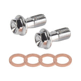 Motorcycle Stainless Steel M10 X 1.25 Banjo Bolts Brake Master Cylinder Screw Hose Hydraulic Clutch Caliper Bolt, Stainless Steel + Copper material