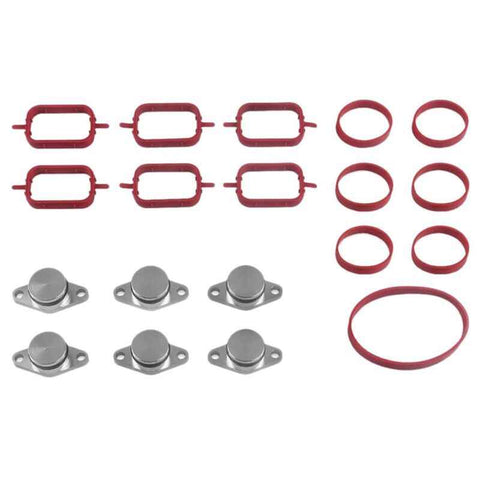 19 pcs Car Intake Manifold Blind Plugs and Gasket Kit 11612246945 for 525D 530D 535D X3 X5 X6 M47 M57N 1617790198, Aluminum Alloy + Rubber material In Australia - Darrahopens