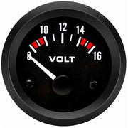 Universal 12V Voltmeter Gauge 52mm/2in (8-16V) for Car, Compatible with Most Vehicles, Aluminum Alloy material, Black/White Color Options In Australia - Darrahopens