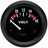 Universal 12V Voltmeter Gauge 52mm/2in (8-16V) for Car, Compatible with Most Vehicles, Aluminum Alloy material, Black/White Color Options In Australia - Darrahopens