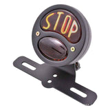 DC12V Vintage Tail Light Brake Stop Light with License Plate Bracket Universal for Yamaha Motorcycle, ABS + Metal material In Australia - Darrahopens