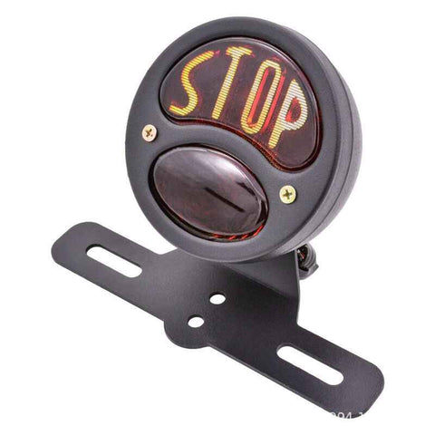 DC12V Vintage Tail Light Brake Stop Light with License Plate Bracket Universal for Yamaha Motorcycle, ABS + Metal material In Australia - Darrahopens