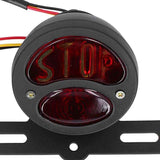 DC12V Vintage Tail Light Brake Stop Light with License Plate Bracket Universal for Yamaha Motorcycle, ABS + Metal material In Australia - Darrahopens