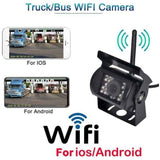 WIFI HD Wireless Truck Backup Camera, 12V-24V, 170 degree Wide Angle, 50m Range, Night Vision, Waterproof IP67, Metal material, White Color In Australia - Darrahopens