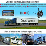 WIFI HD Wireless Truck Backup Camera, 12V-24V, 170 degree Wide Angle, 50m Range, Night Vision, Waterproof IP67, Metal material, White Color In Australia - Darrahopens