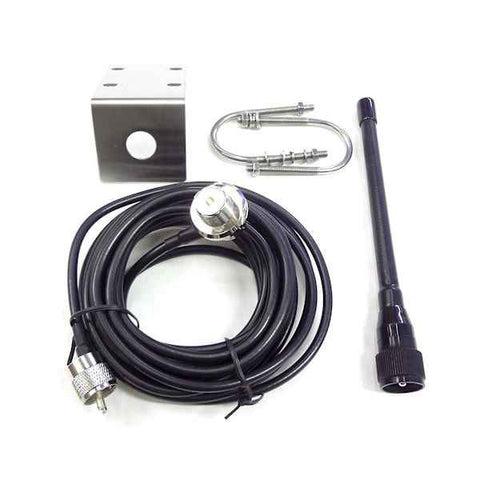 VHF Marine Antenna 156-163MHz Waterproof Rubber Mast Antenna With 5m Rg-58 Cable For Boat Sailboat Y, Stainless Steel + Rubber material In Australia - Darrahopens