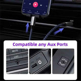 Braided Nylon USB C & Lightning to 3.5mm Jack Audio Adapter Aux Cable, wireless audio upgrade, vehicle stereo use In Australia - Darrahopens