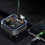 Bluetooth FM Transmitter & Charger 20w - For the car - Car charger, Aluminum + Plastic material, wireless audio upgrade