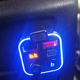 Bluetooth FM Transmitter & Charger 20w - For the car - Car charger, Aluminum + Plastic material, wireless audio upgrade