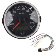 85mm Speedometer LCD Adjustable Waterproof 220KM/H for 12V/24V Car Truck Boat Motor, Stainless Steel + Plastic material, Black/White Color Options In Australia - Darrahopens