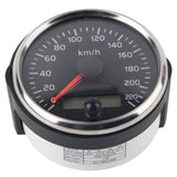 85mm Speedometer LCD Adjustable Waterproof 220KM/H for 12V/24V Car Truck Boat Motor, Stainless Steel + Plastic material, Black/White Color Options In Australia - Darrahopens