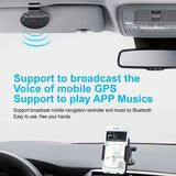 Bluetooth V5.0 Handsfree Car Screen Protector Phone Rechargeable Wireless Music Speakerphone Kit, ABS + Metal material In Australia - Darrahopens