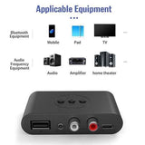 Bluetooth 5.2 Audio Receiver NFC USB Memory RCA 3.5mm Aux USB Stereo Music Wireless Adapter Wireless, Plastic + Metal material, Black Color In Australia - Darrahopens