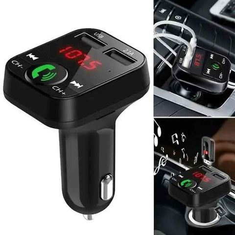 Wireless Bluetooth Car FM Transmitter 2 USB Charger Aux Adapter Handsfree, wireless audio upgrade, vehicle stereo use, Black Color In Australia - Darrahopens