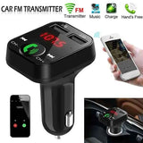 Wireless Bluetooth Car FM Transmitter 2 USB Charger Aux Adapter Handsfree, wireless audio upgrade, vehicle stereo use, Black Color In Australia - Darrahopens