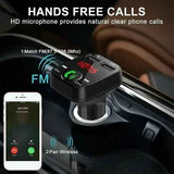 Wireless Bluetooth Car FM Transmitter 2 USB Charger Aux Adapter Handsfree, wireless audio upgrade, vehicle stereo use, Black Color In Australia - Darrahopens