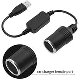 1.2m USB A male to 12V female cigarette lighter socket converter, automotive replacement use, vehicle maintenance accessory In Australia - Darrahopens