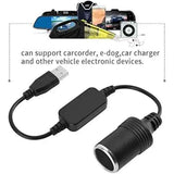 1.2m USB A male to 12V female cigarette lighter socket converter, automotive replacement use, vehicle maintenance accessory In Australia - Darrahopens