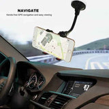 Mobile Phone Holder with Suction Cup for Car Black, ABS + PVC material, dashboard mounting, stable phone or GPS support, Black Color In Australia - Darrahopens