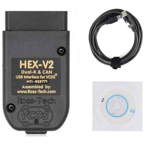 HEX V2 VCDS VAG COM 25.3 5053 Diagnostic Cable for VW/AUDI/Skoda/Seat Auto Reader USB Scanner Cable (English), ABS material In Australia - Darrahopens