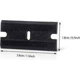 Car Sticker Remover 100 pcs Plastic Razor Blades Edges for 1.5 inch, car washing and detailing, polishing or foam cleaning