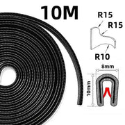 10m edge strip edge profile black edge tape clamping profile rubber, PVC + Rubber material, automotive replacement use, Black Color In Australia - Darrahopens