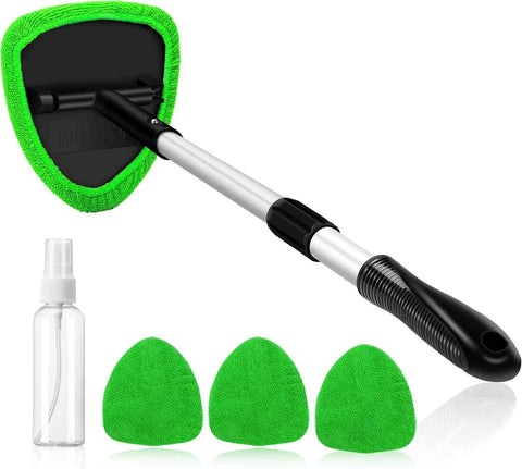 Windshield Washer, Car Windshield Cleaning Tool for Inside with 4 Reusable and Washable Microfiber Pads, Green, Green Color In Australia - Darrahopens