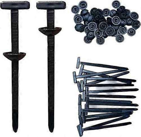 Nylon Universal Cable Tie Buckle, 10-100 pin and button cable ties self-locking 50 pcs, automotive replacement use, Black Color In Australia - Darrahopens