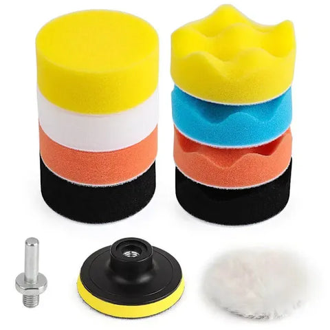 11-piece 80 mm polishing pad polishing sponge drill polishing set with M1, car washing and detailing, polishing or foam cleaning