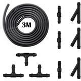 Hose for washer fluid, 3M - Hose for washer nozzle, mist sprayer, with hose connection 9 pcs, Rubber material, automotive replacement use, Black Color In Australia - Darrahopens