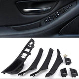 For 5 Series F10 F11 520D 525D 530D 535I LHD Door Handle (Black), ABS material, direct exterior replacement, vehicle trim repair, Black Color