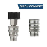 Stainless Steel Pressure Washer Quick Connect Kit, m22 14mm To 3/8in Quick Connect, 3/4in To 1/2in Qu, Stainless Steel + Brass material, Silver Color In Australia - Darrahopens
