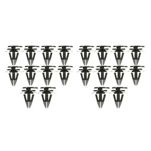 20 pcs Sill Trim Side Skirts Bumper Fastener Clip for Mini Cooper, Plastic material, direct exterior replacement, Black Color