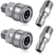 Pressure Washer Coupler Set, 1/4 Inch NPT Stainless Steel Quick Connector Male Female External Thread, Cleaning Use In Australia - Darrahopens