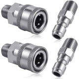 Pressure Washer Coupler Set, 1/4 Inch NPT Stainless Steel Quick Connector Male Female External Thread, Cleaning Use In Australia - Darrahopens