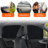 Car Window Sun Shade Magnetic Slidable Privacy Curtain Sun Protection Shield for Automotive Interior Black, for Car Truck Motorcycle and Vehicle Use