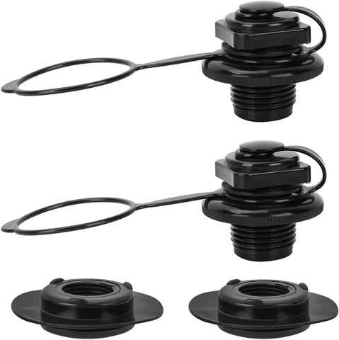 24mm Air Valve Spiral Plugs One Way Inflation Replacement for Inflatable Boat Kayak Canoe Bed Towable Tube, Black 2 Pack In Australia - Darrahopens