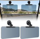 Golf Cart Sun Visor Set of 2, Anti Glare Acrylic Tinted Shield with UV Protection, Compatible with Roof Crossbars, Gray