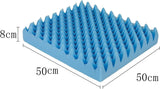 Egg Crate Foam Seat Cushion for Back Pain and Sciatica Relief, Chair Car Seat Office Wheelchair Pad, 19x19x3 Inch Blue In Australia - Darrahopens