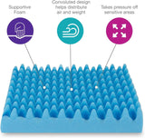Egg Crate Foam Seat Cushion for Back Pain and Sciatica Relief, Chair Car Seat Office Wheelchair Pad, 19x19x3 Inch Blue In Australia - Darrahopens